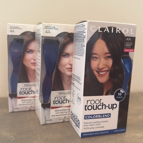 (3) Clairol Root Touch-Up Permanent Hair Dye, 4A Dark Ash Brown Hair (3 BOXES) - Picture 7 of 8